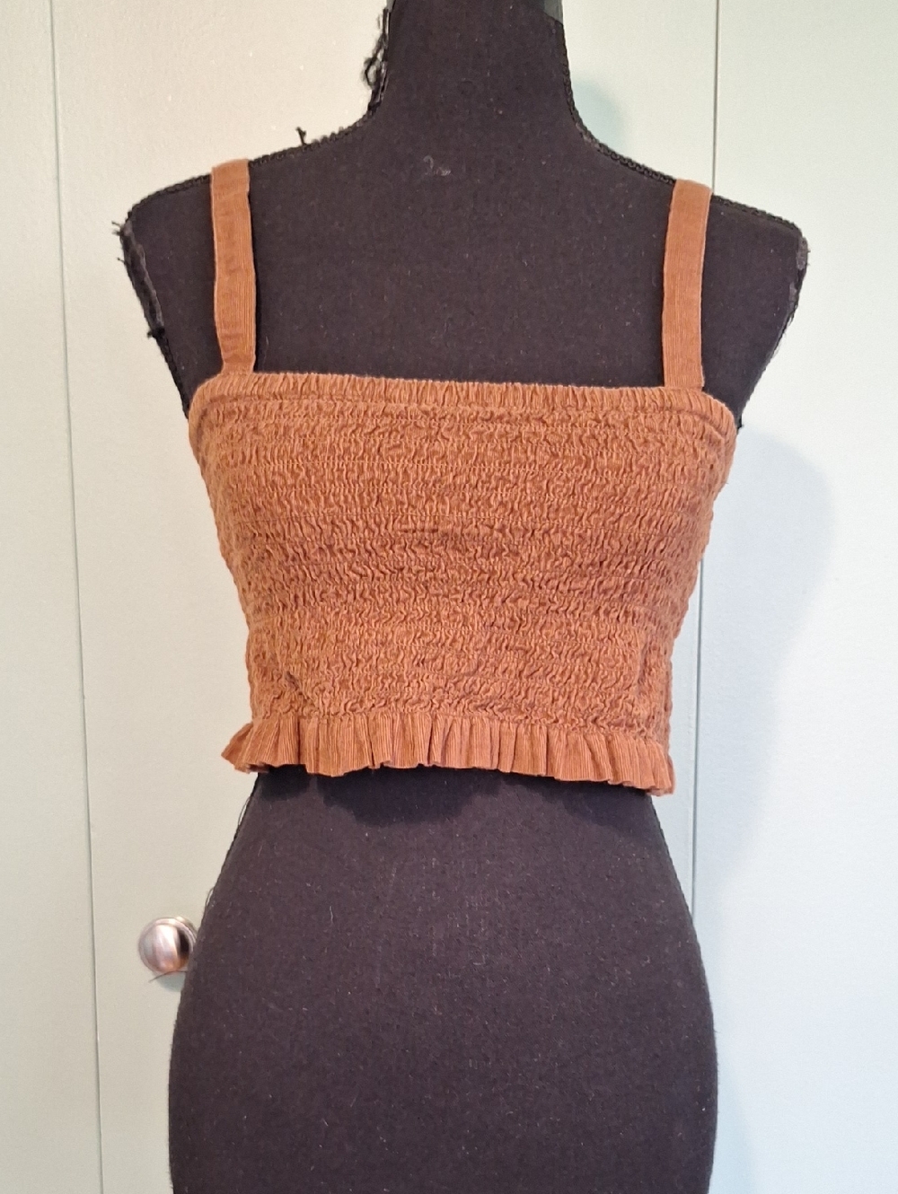 American Eagle Brown Tank Crop Top Size Medium